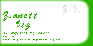 zsanett vig business card